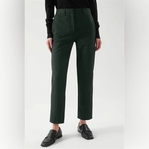 COS SLIM-FIT TAILORED TROUSERS in Dark Green